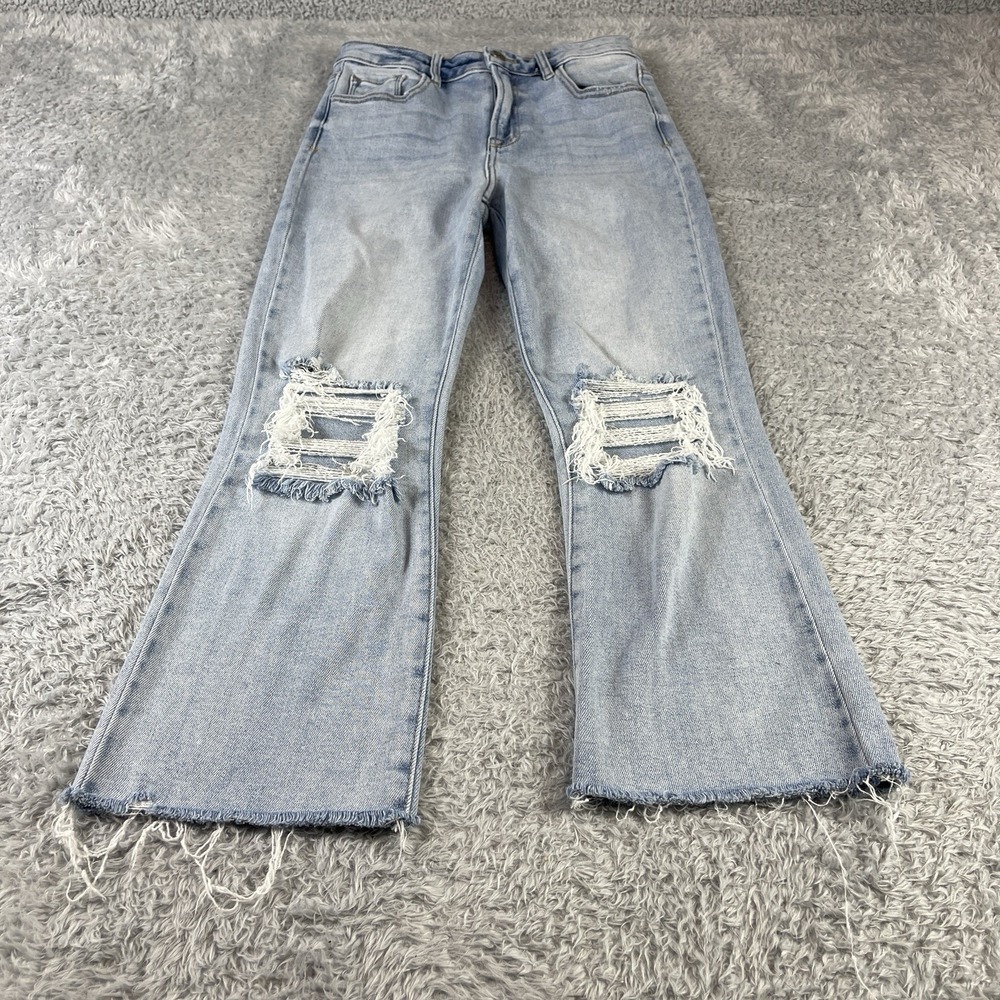 HIDDEN [HAPPI] DISTRESSED CROPPED FLARE Size 26 Womens